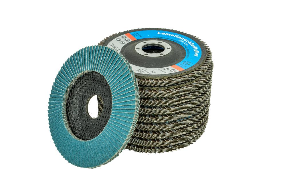 10x Lamellenschleifteller Eco-Line, gekröpft, 115 mm, K60 – Produktbild | PICHLER 00099981