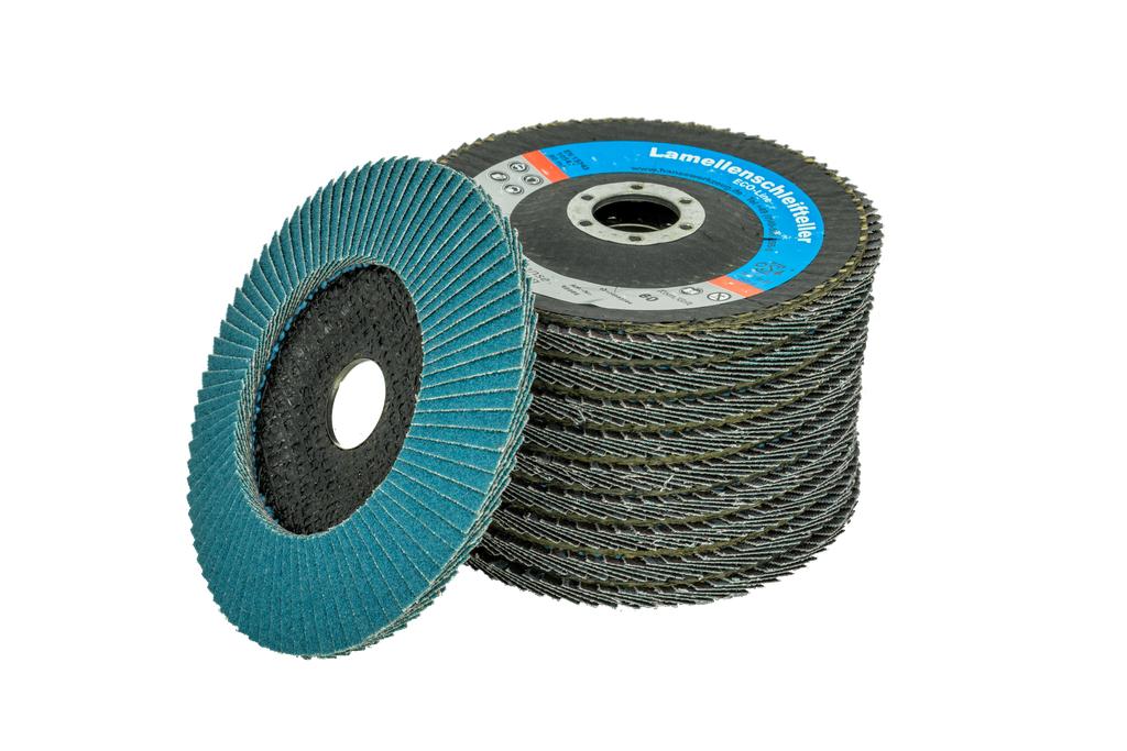 10er Lamellenschleifteller Eco-Line, gekröpft, 125 mm, K60 – Produktbild | PICHLER 00099986