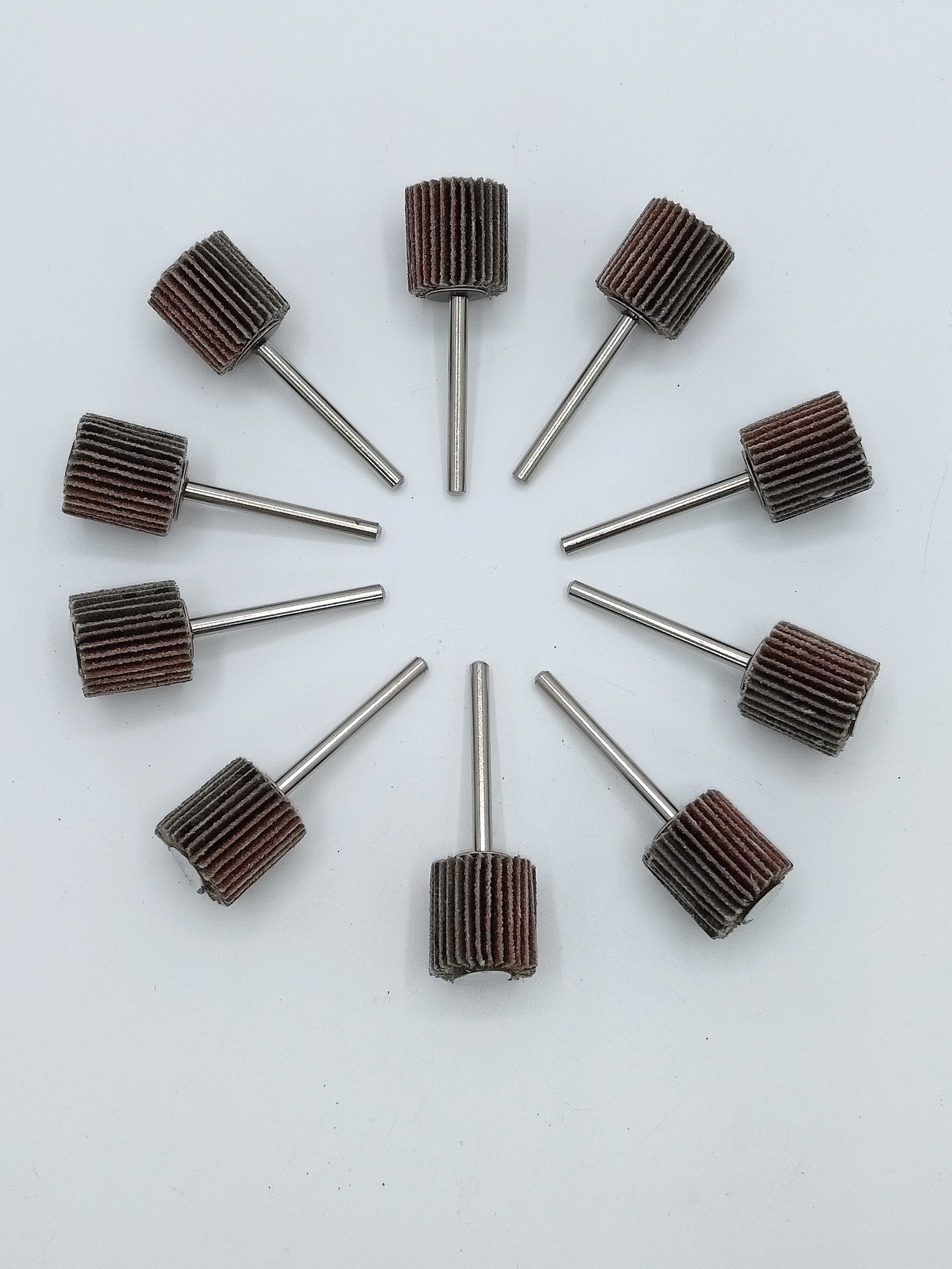 10x Micro Schleifmop 15x15x3 mm, Korn 60, 3 mm Schaft | PICHLER 00034201